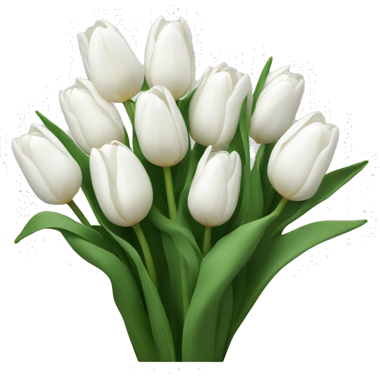White tulips  emoji