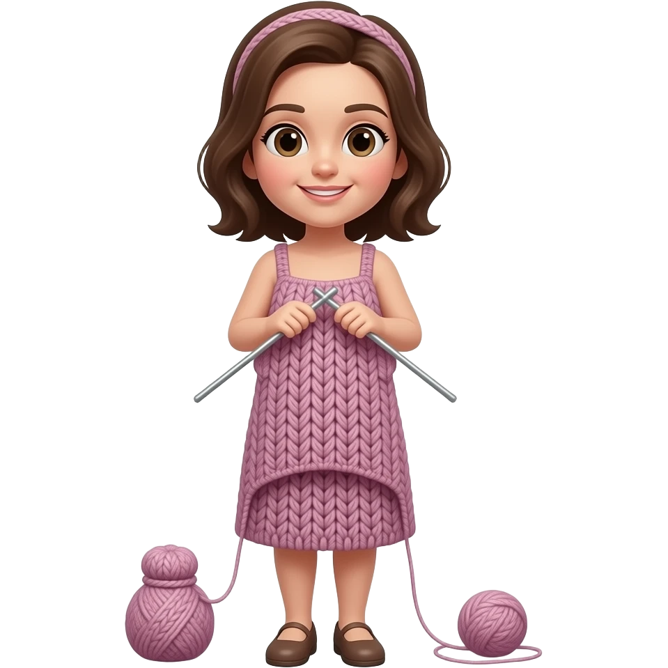 knitting the dress emoji