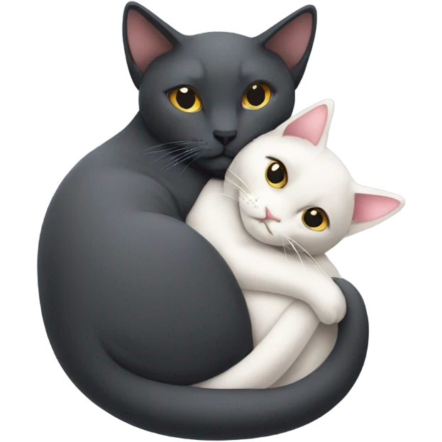 Hugging cats emoji