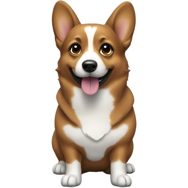 Black corgi with a big booty  emoji