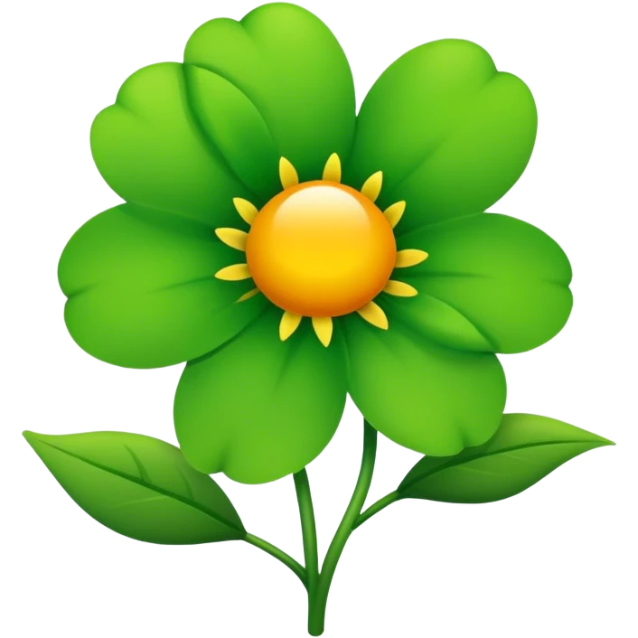 Green flower emoji