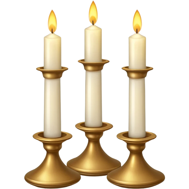 Shabbat two candles in candlesticks emoji