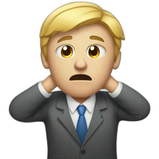 businessman suffering emoji