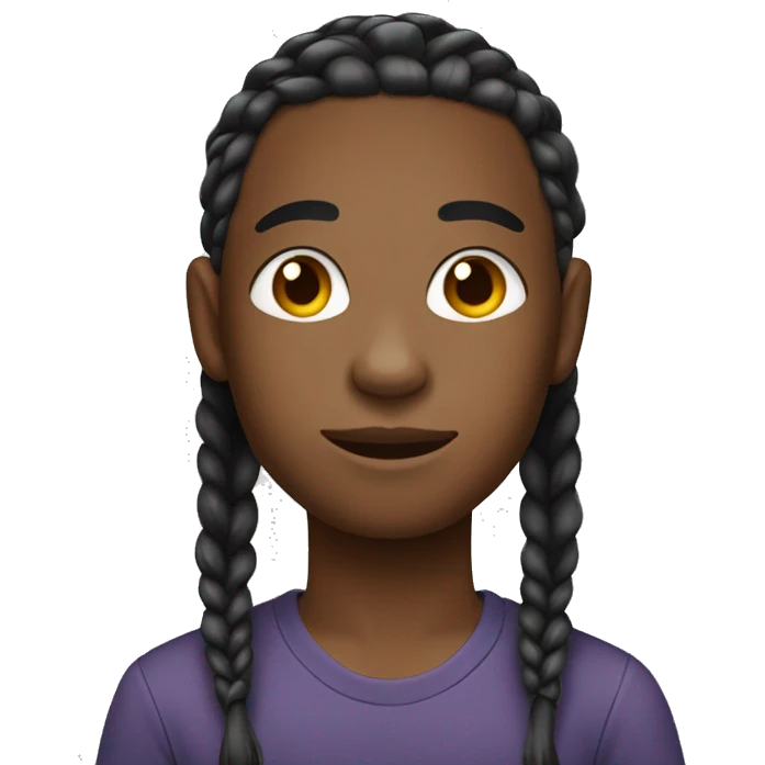 black boy teen with cornrow braids emoji