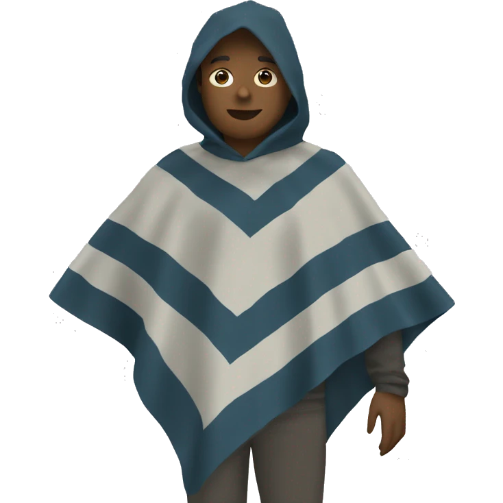 poncho with stripes  emoji