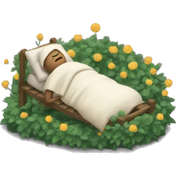 sleeping at the garden emoji