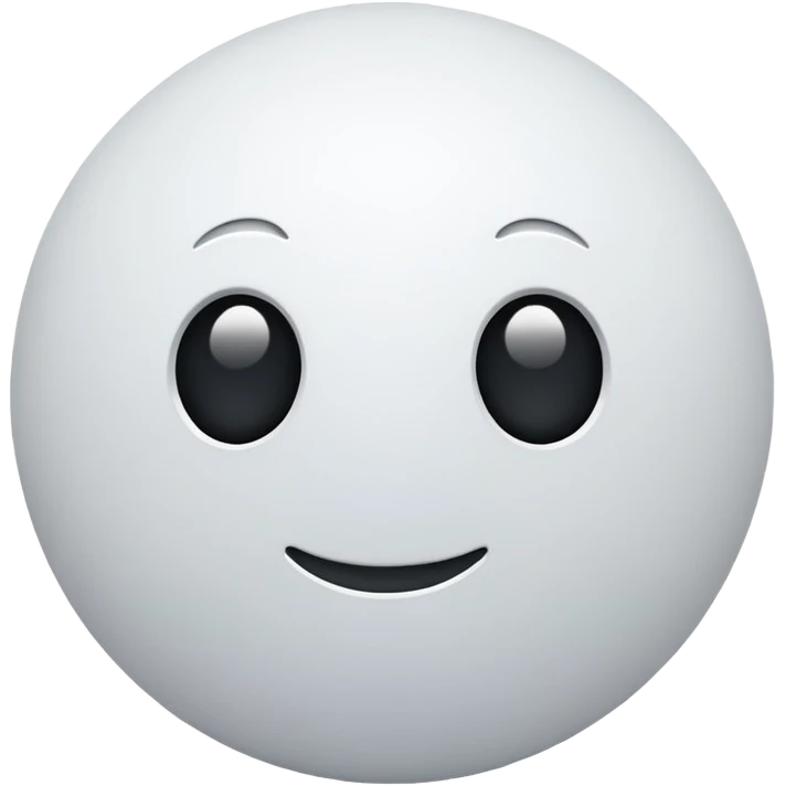 white color, no face emoji