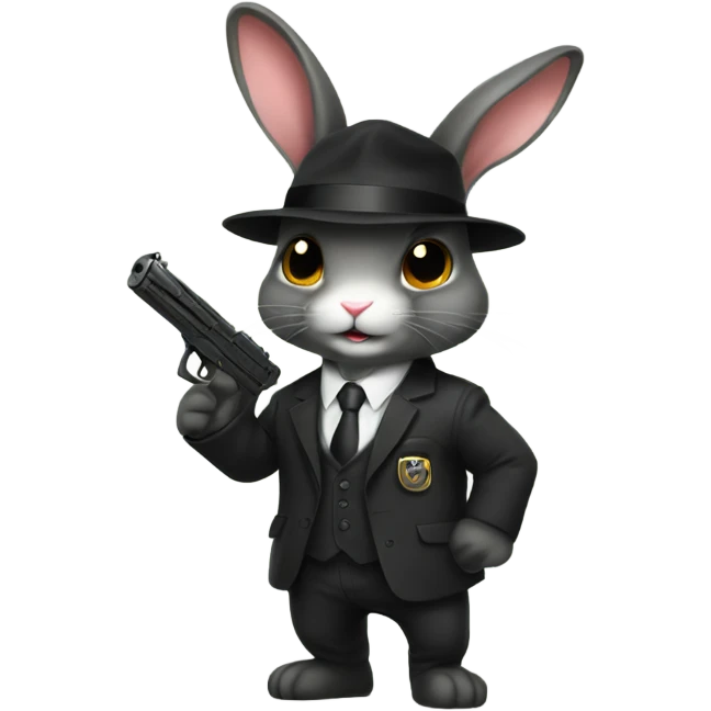 Secret agent bunnies  emoji