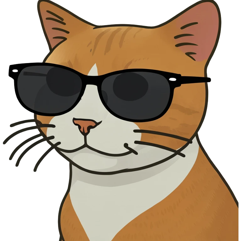 Cat with sunglasses emoji
