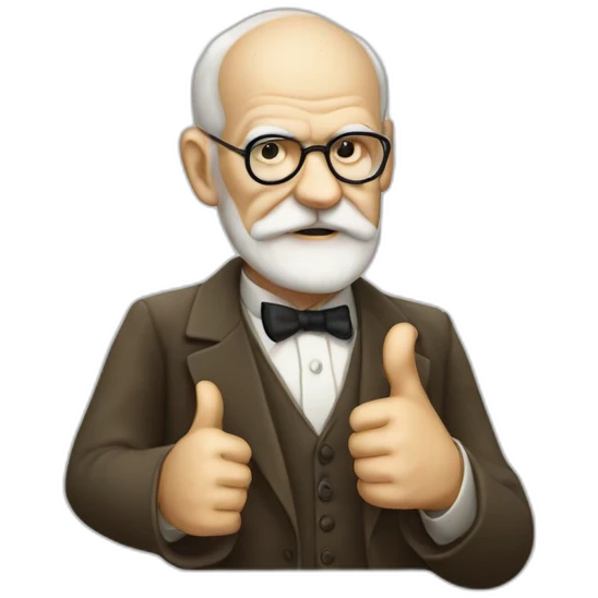 Sigmund Freud thumbs up emoji