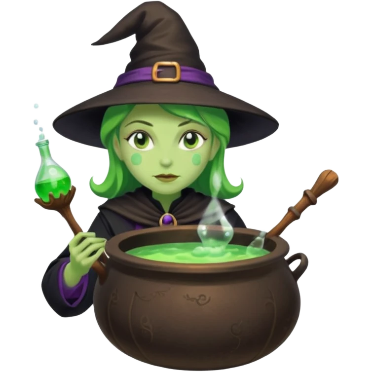 green witch cooking potion emoji