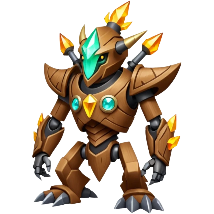 elemental sparkly sparky woody deadly cybernetic spooky Barbaracle-Terrakion-Trevenant-Pokémon-Fakémon-hybrid-creature emoji