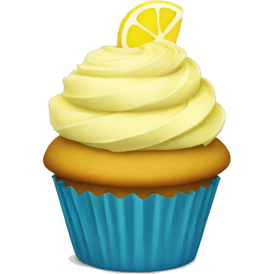 Lemon cupcake emoji