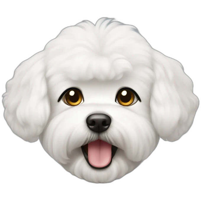 bichon frise wink emoji