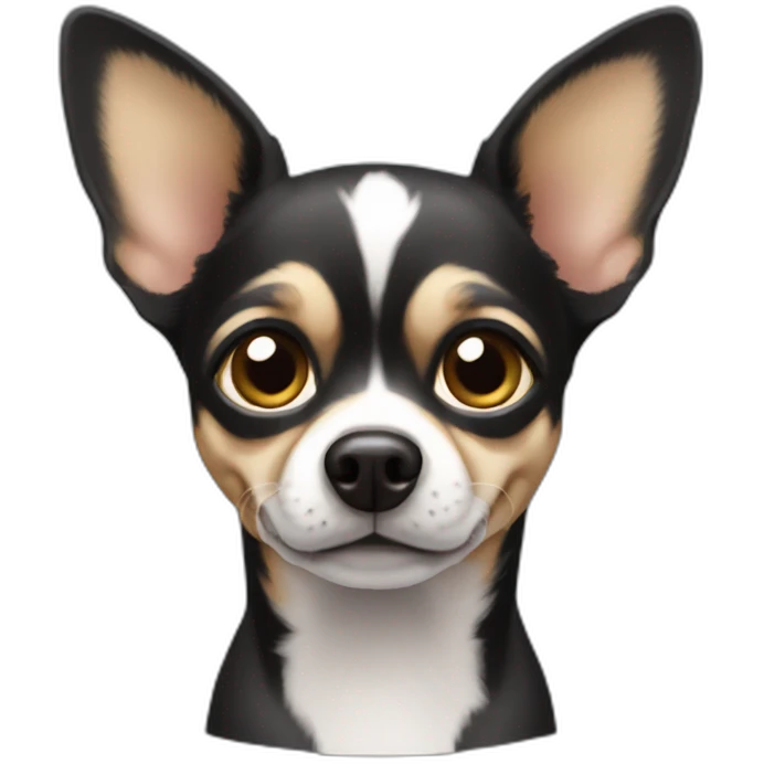 chihuahua negro enfadado emoji