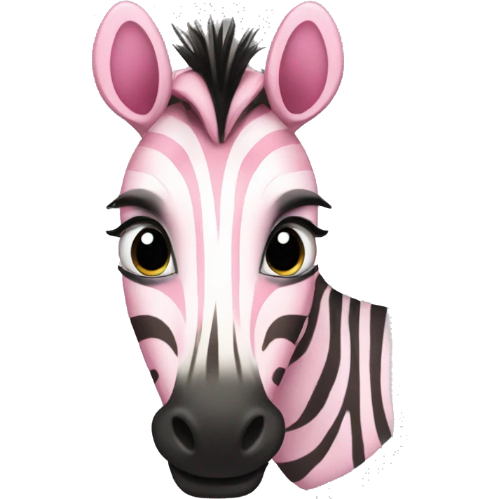 light pink pretty zebra emoji