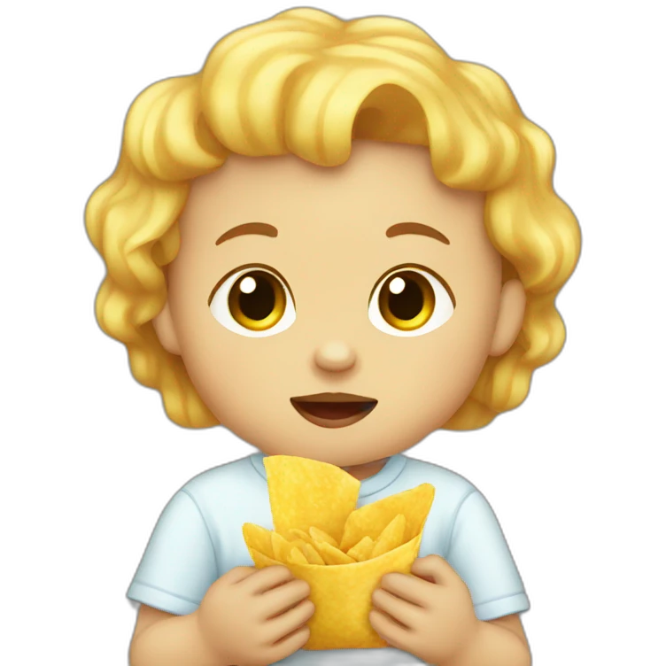 baby who eat Chips emoji