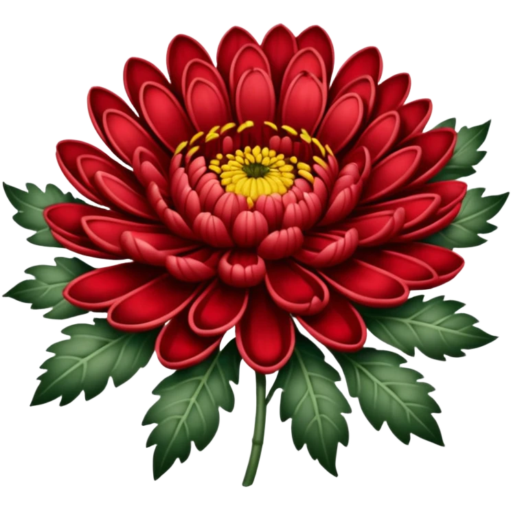 chrysanthemum flower red tattoo emoji