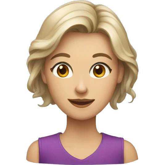 Женщина с красными волосами и голубыми глазами emoji