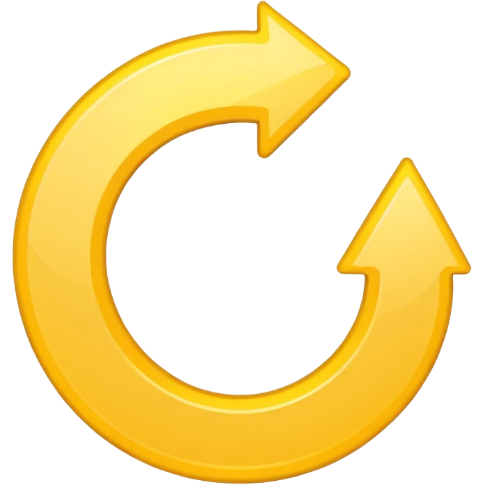 Prompt 15: "Is your backup plan."
Graphic: 🔄 Refresh/loop arrows icon (white with yellow highlights).
Animation: Arrows rotate smoothly.
Background: Transparent.
 emoji