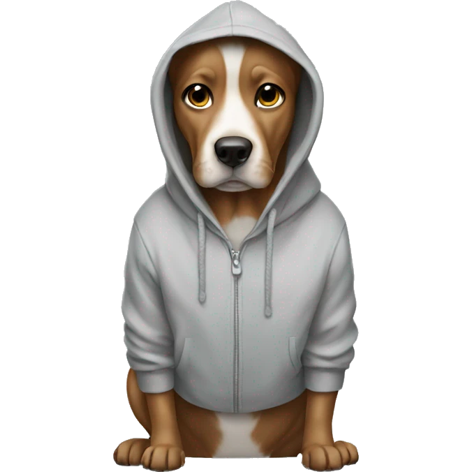 dog wearing a hoodie emoji