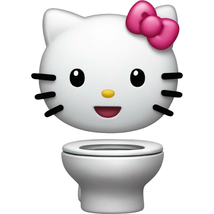 hello kitty with toilet emoji