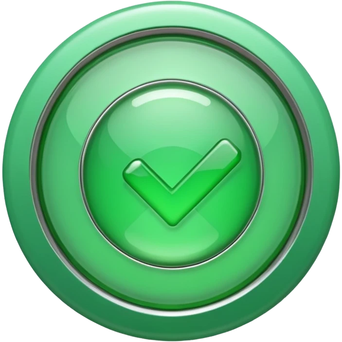 check badge with a green checkmark emoji