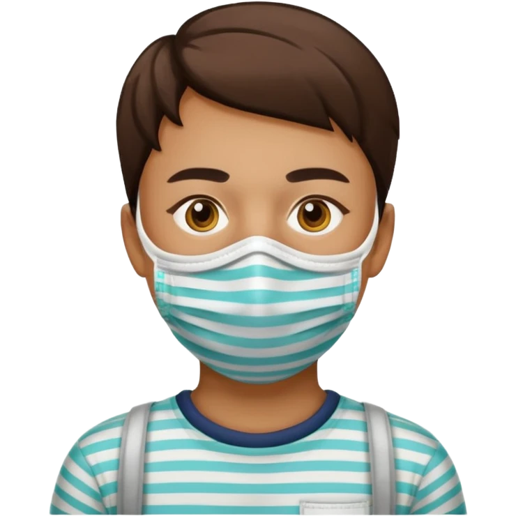 thief with stripped shirt, face mask emoji
