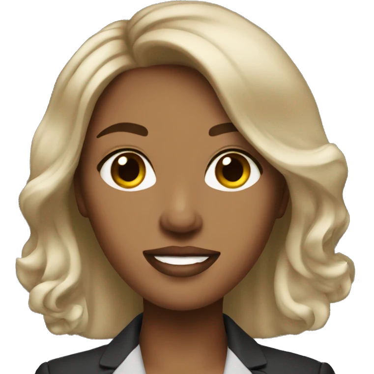 Boss babe with brown hair  emoji