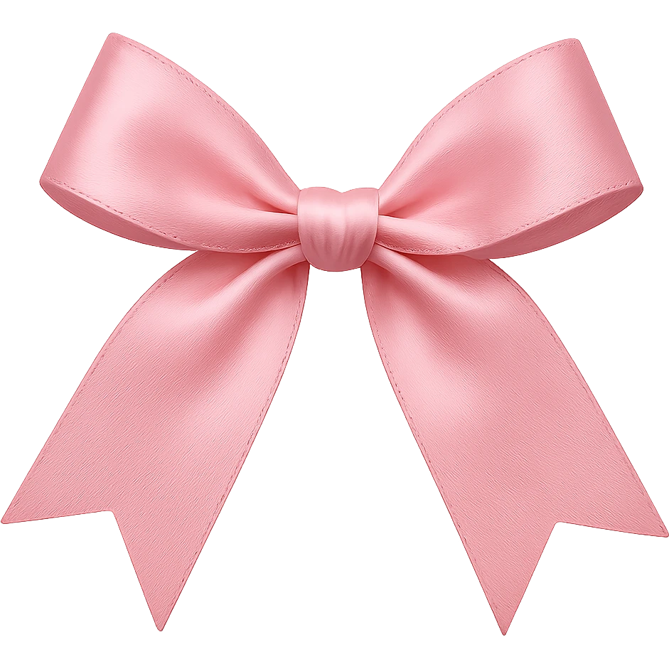 pink Valentine bow. remove background emoji