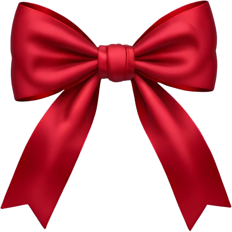 dark red bow emoji
