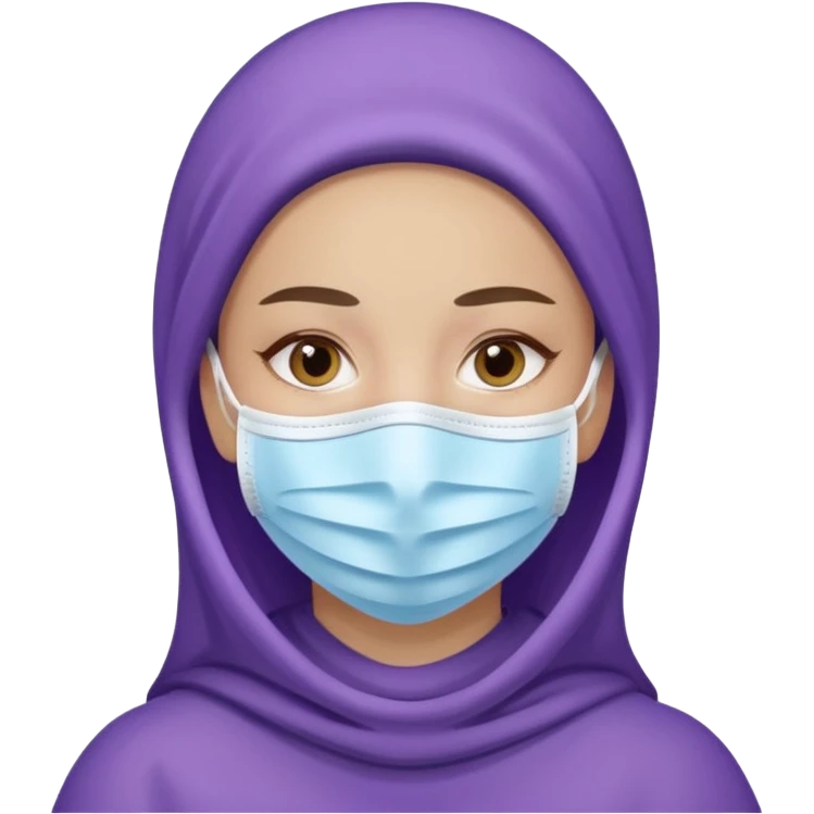 violett face mask emoji