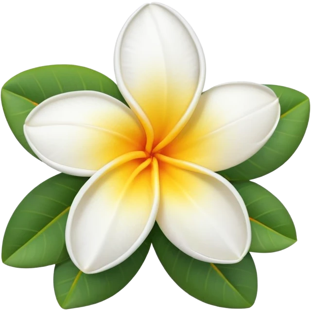 single plumeria blossom emoji