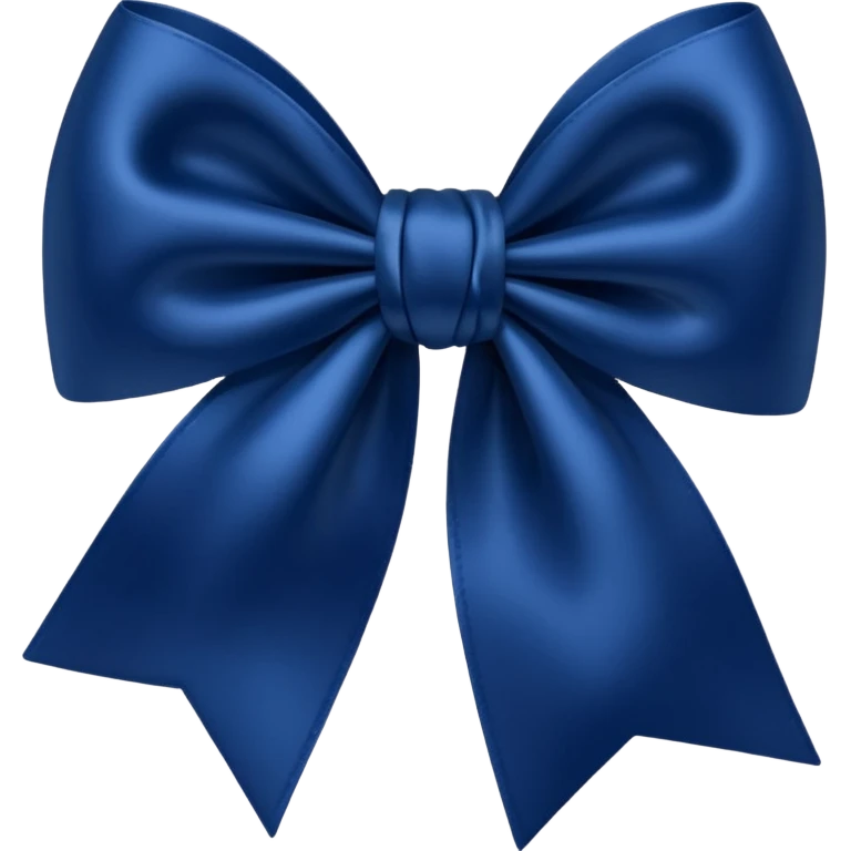 Navy blue heart bow emoji