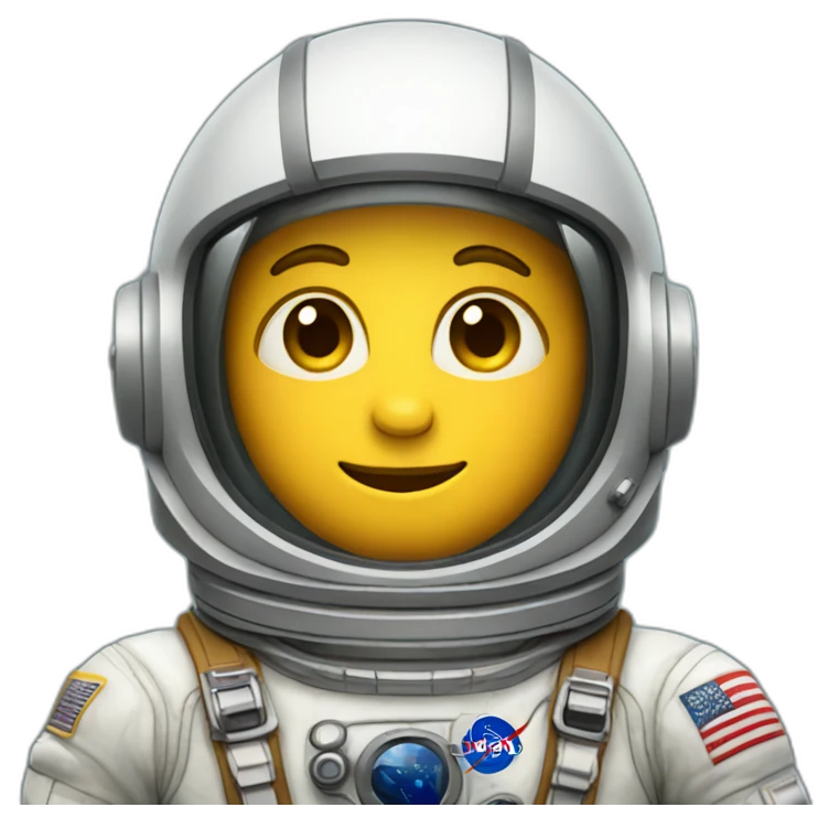 Astronaute sur chat emoji