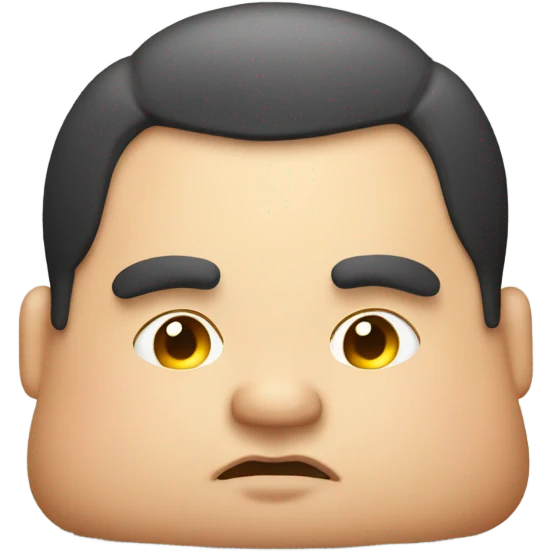 Fat man shirtless lying on floor on his stomack facing camera emoji