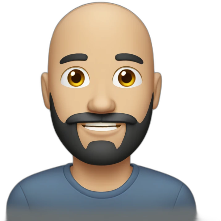 bald-it-guy-with-dark-beard emoji