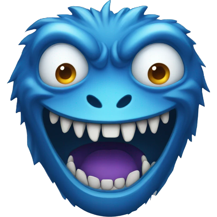 blue monster big teeth emoji