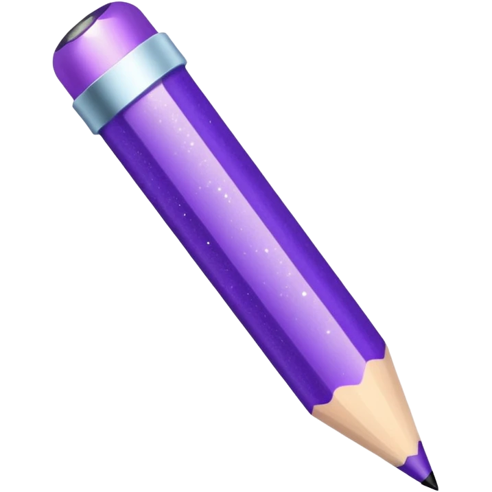 Glitter Purple and Cian pencil hand write  emoji