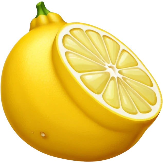 A squished lemon emoji