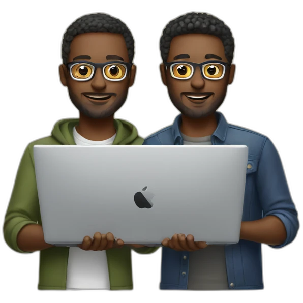 two male designers with laptops emoji