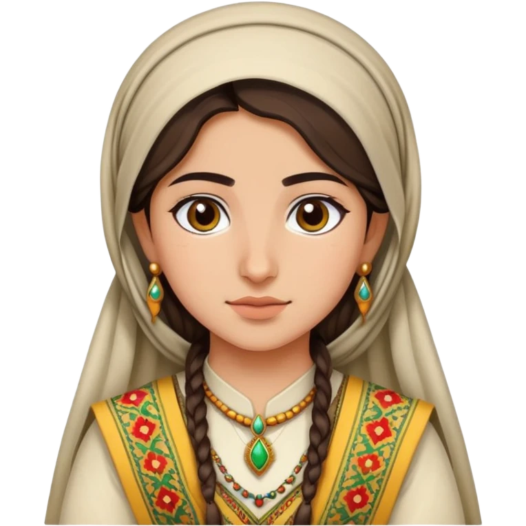 Kurdish girl with traditional clothes emoji