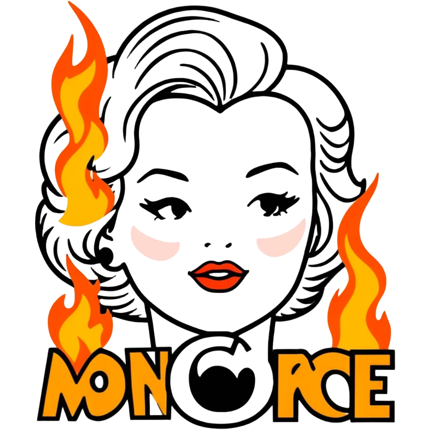Put MONROE letters on fire emoji