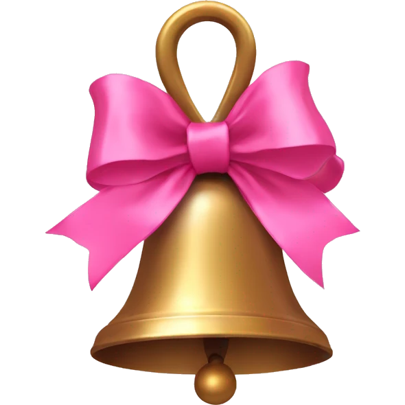bell with pink ribbon  emoji