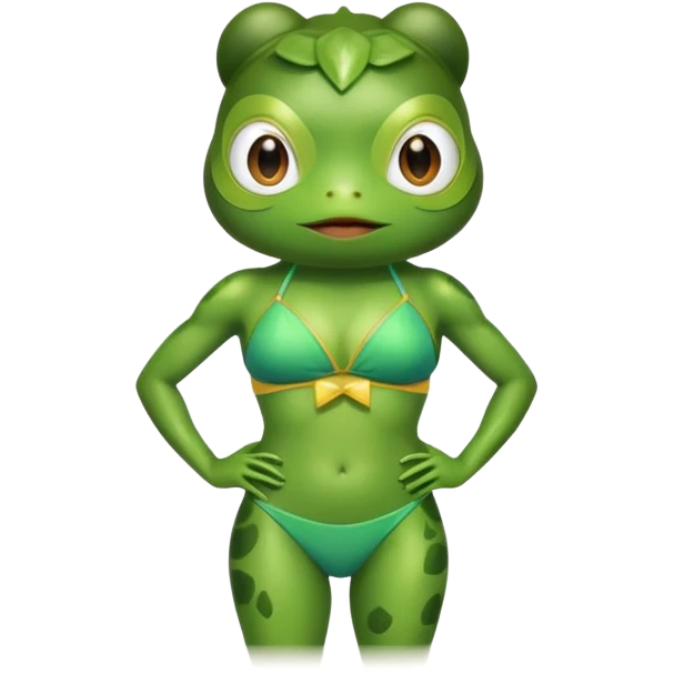 sapo de biquíni  + Avocado superhero emoji