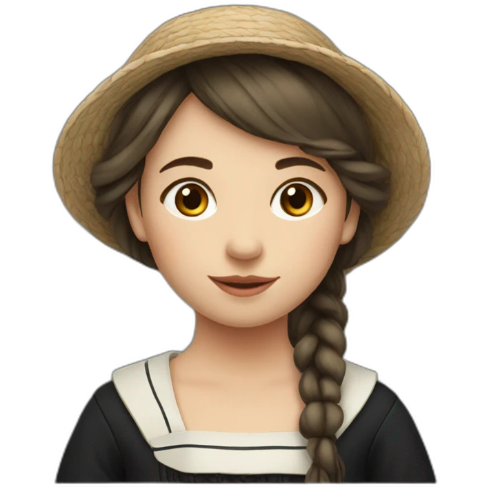 breton girl in tradtional clothes emoji