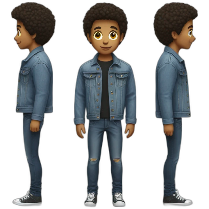 cool boy in denim jacket emoji
