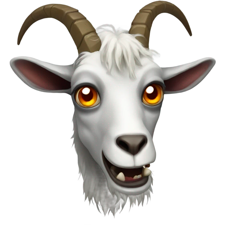 Scary zombie goat emoji