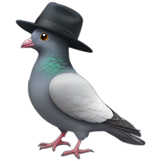 PIGEON WITH A HAT emoji
