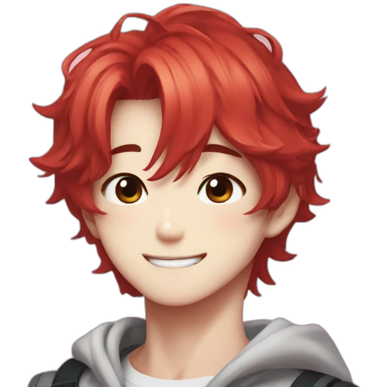 Stray Kids Hyunjin red hair emoji